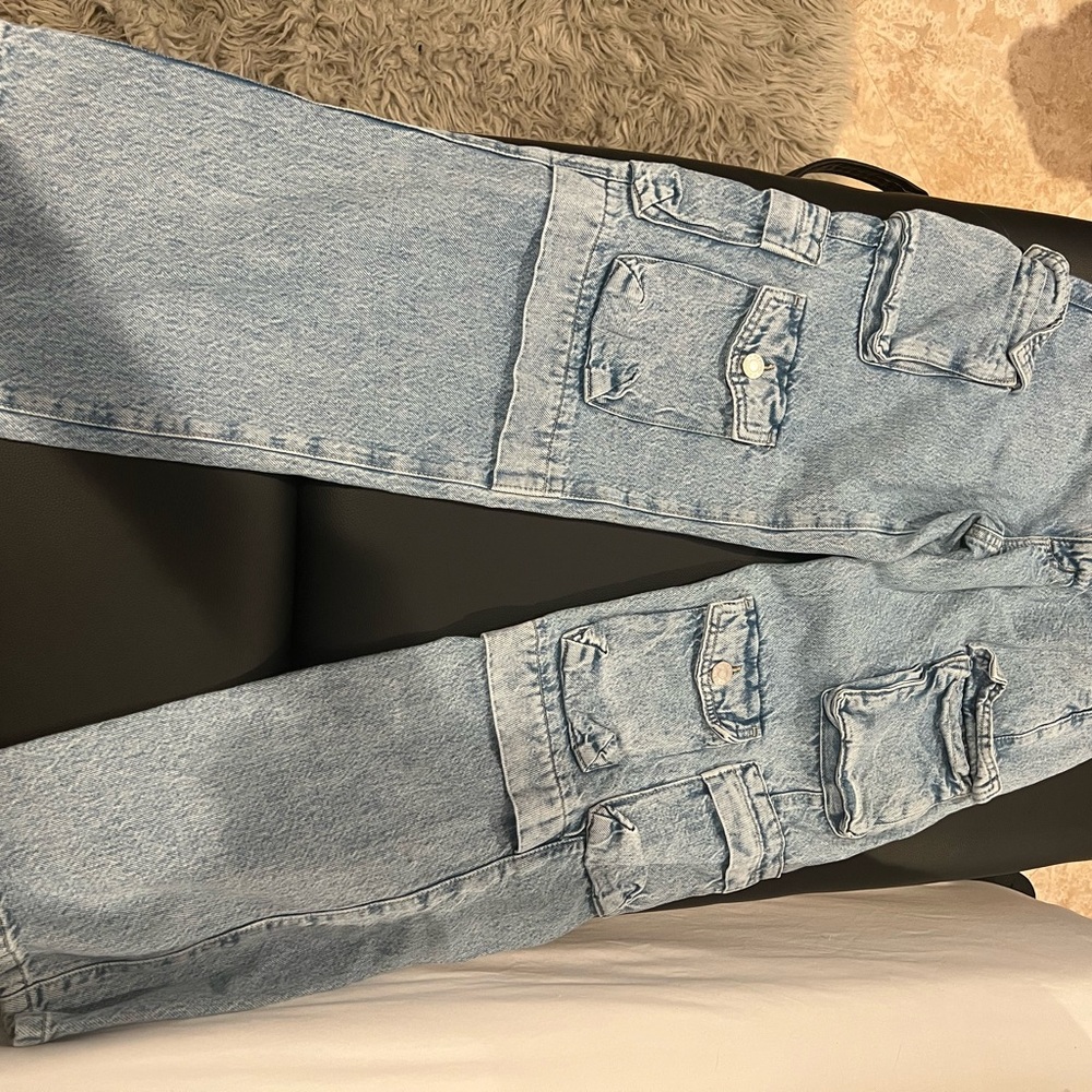 Garage Light Blue Flare & Wide Leg Jeans